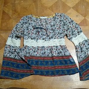 Sheer Peasant Top-M